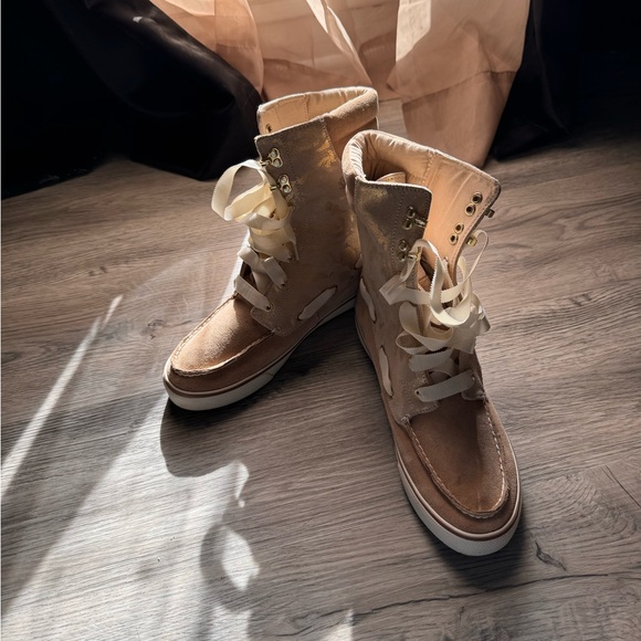 Sperry Acklin/Gold Camo Boat Shores, size 10, (W) - Picture 4 of 7